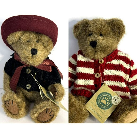 Boyds Bears Madeline Willoughby & Waldo Bearsworth Retired Golden Plush Posable - Picture 1 of 16